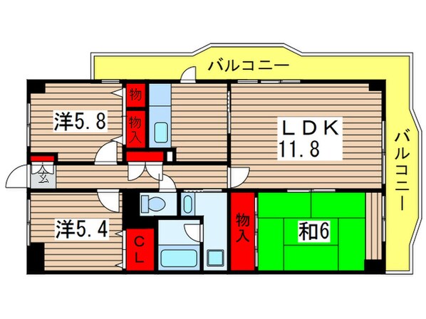 メイプル稲毛の物件間取画像